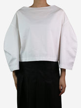 Load image into Gallery viewer, White wide-sleeve blouse - size M Tops Rosie Assoulin 

