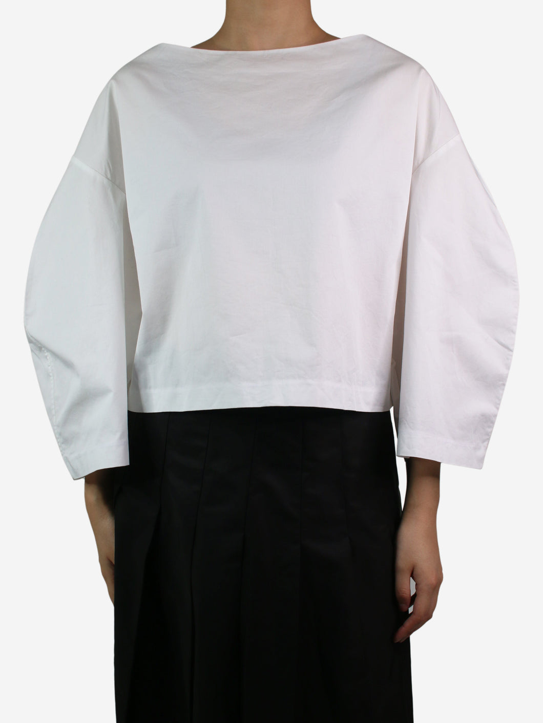 White wide-sleeve blouse - size M Tops Rosie Assoulin 