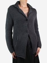 Load image into Gallery viewer, Grey button-up cashmere cardigan - size M Knitwear I Pezzi Dipinti 
