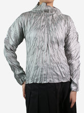 Load image into Gallery viewer, Grey crinkled high-neck tops - Brand size 3 Tops Pleats Please 

