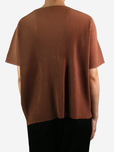 Pleats Please Brown pleated top - Brand size 3