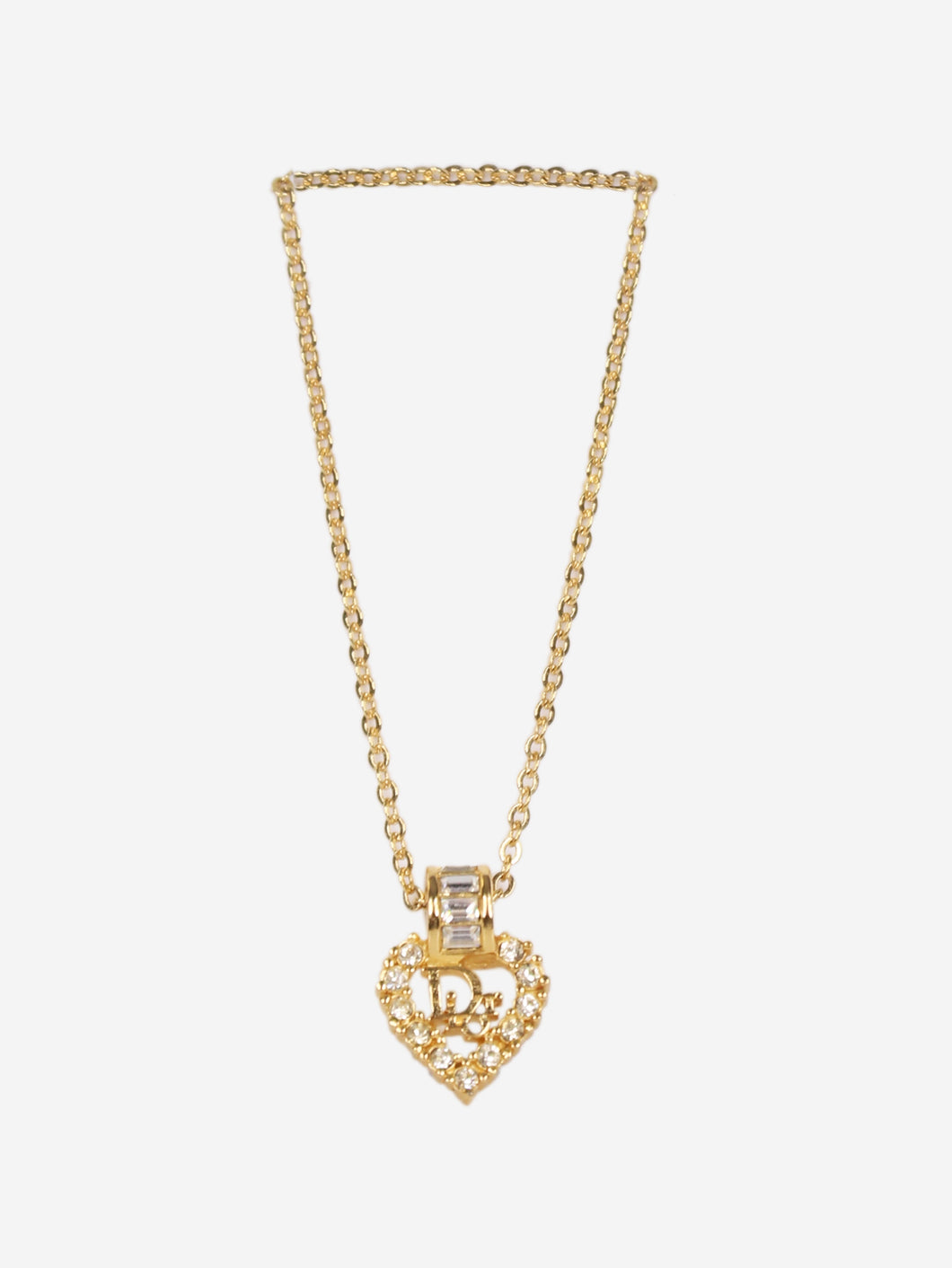 Gold heart pendant necklace Jewellery Christian Dior 