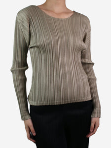 Pleats Please Neutral pleated top - Brand size 3
