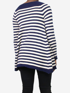 Red Heart Blue striped sweater - size UK 12