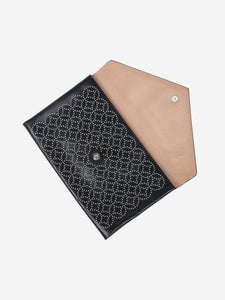 Alaia Black studded envelope clutch