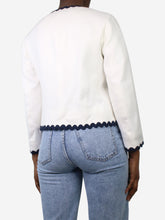Load image into Gallery viewer, Cream wavy trimmed jacket - size US 10 Coats &amp; Jackets J.Crew 
