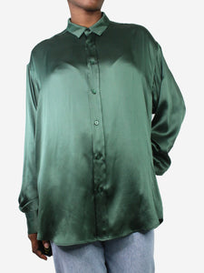 Katharine Hamnett Green silk shirt - size M