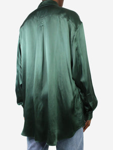 Katharine Hamnett Green silk shirt - size M