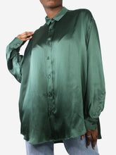 Load image into Gallery viewer, Green silk shirt - size M Tops Katharine Hamnett 
