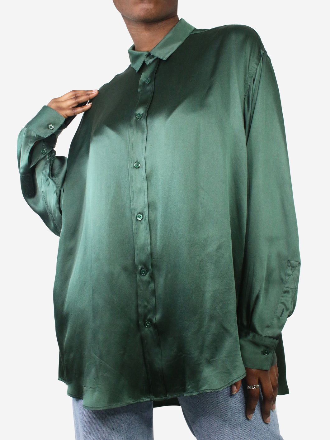 Green silk shirt - size M Tops Katharine Hamnett 