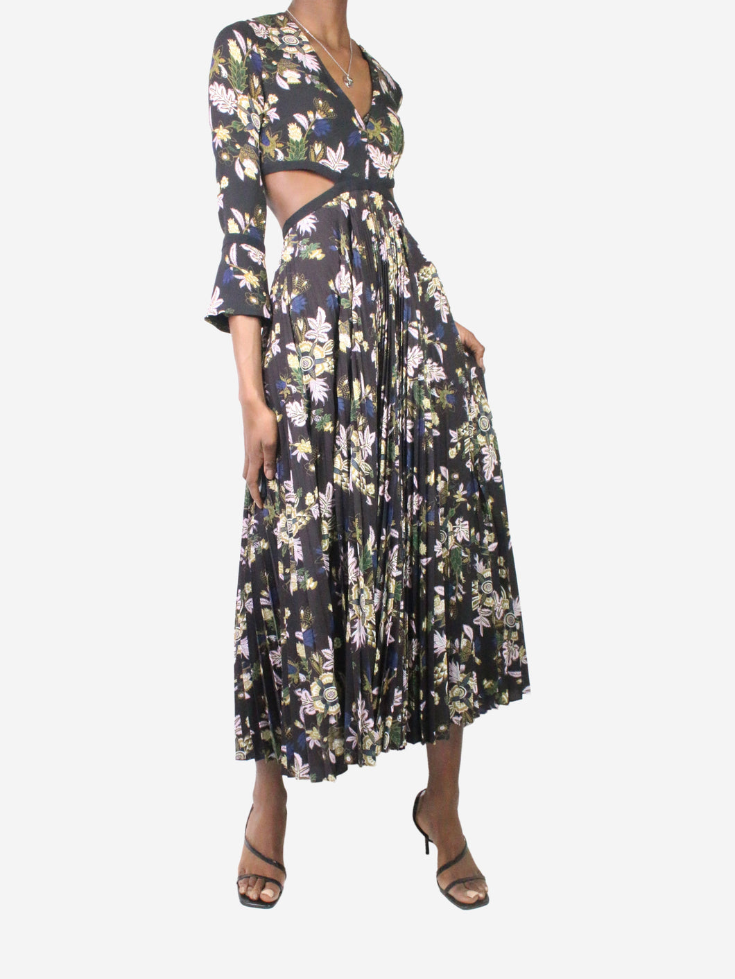 Black cut-out detail floral printed maxi - size XS Dresses ALC 