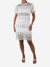 Load image into Gallery viewer, White fringed cutout dress - size US 4 Dresses Sea New York 

