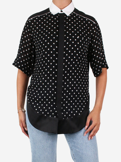 Black short-sleeved polka dot shirt - size FR 36 Tops Haider Ackermann 