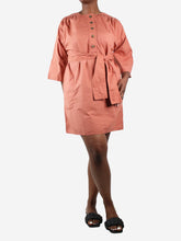 Load image into Gallery viewer, Terracotta cotton belted mini dress - size M Dresses Vanessa Bruno 
