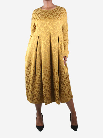 Gold floral jacquard dress - size M Dresses Uma Wang 
