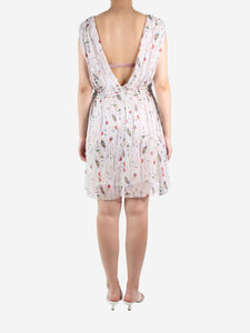 Isabel Marant Etoile White printed mesh overlay sleeveless dress - size FR 38