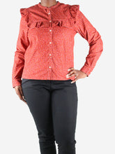 Load image into Gallery viewer, Red floral button-up ribbed top - size L Tops Doen 
