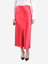 Load image into Gallery viewer, Red midi satin skirt - size UK 8 Skirts Maison Margiela 
