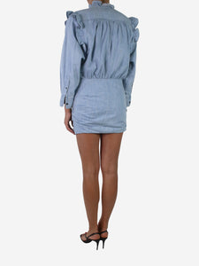 Isabel Marant Etoile Blue denim ruffled dress - size FR 36
