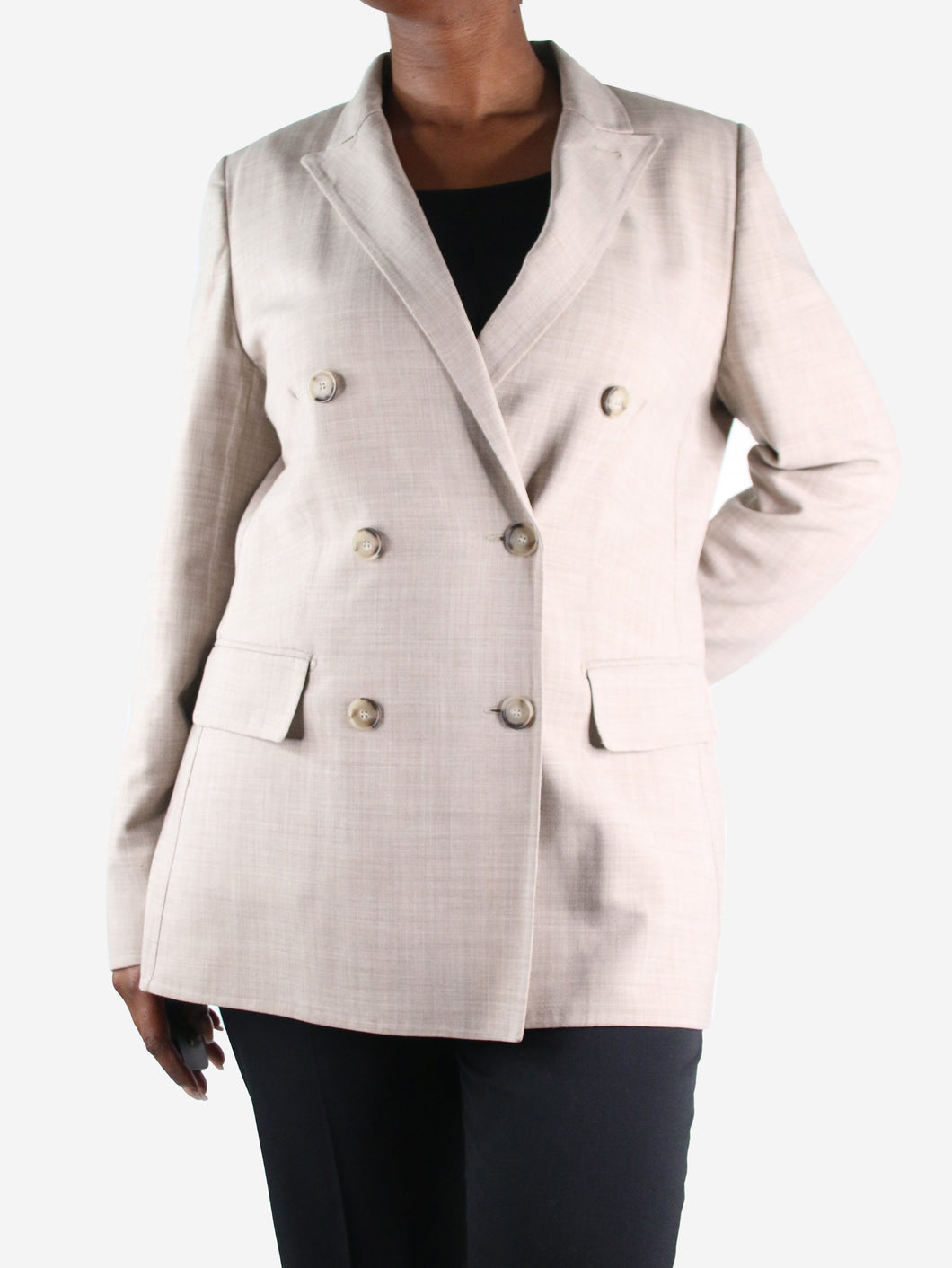 Beige handsewn blazer - size 16 Coats & Jackets Max Mara 