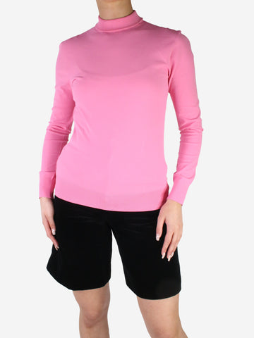 Pink long-sleeved high-neck top - size L Knitwear Bottega Veneta 