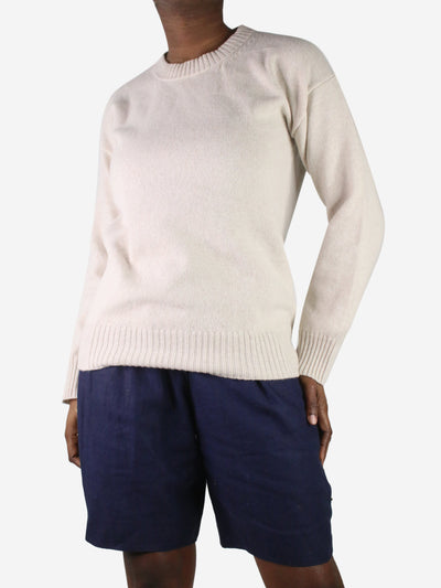 Beige wool jumper with dust bag - size S Knitwear Navygrey 