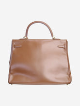 Load image into Gallery viewer, Brown 2002 Kelly 35 Boxcalf leather top handle bag Top Handle Bags Hermes 
