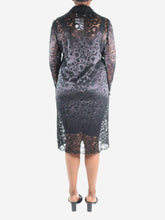 Load image into Gallery viewer, Black lace longline jacket - size Coats &amp; Jackets Lanvin 
