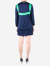 Load image into Gallery viewer, Blue long-sleeved high-neck dress - size UK 6 Dresses Prada 
