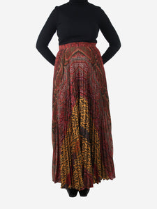 Etro Multicoloured paisley pleated maxi skirt - size IT 44
