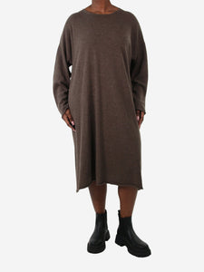 Eskandar Brown knitted dress - size
