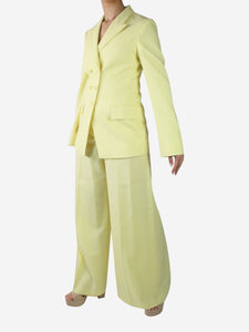 Stella McCartney Yellow blazer and wide leg trouser suit - size US 2