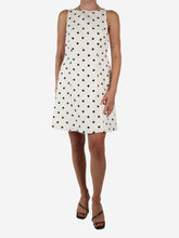 Load image into Gallery viewer, Cream sleeveless polka dot dress - size IT 44 Dresses Valentino 
