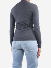 Load image into Gallery viewer, Grey long sleeve jersey top - size M Tops Brunello Cucinelli 
