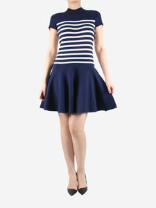 Polo Ralph Lauren Blue short-sleeved striped dress - size L