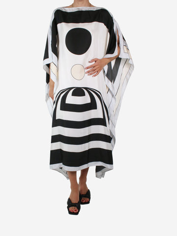 White printed silk kaftan dress - size One size Dresses Louisa Parris 