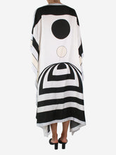 Load image into Gallery viewer, White printed silk kaftan dress - size One size Dresses Louisa Parris 
