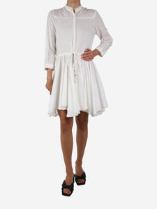Zadig & Voltaire White lace trimmed midi dress - size M