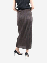 Load image into Gallery viewer, Brown pleated midi skirt - size 4 Skirts Pleats Please 

