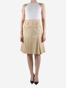 Sportmax Neutral pocket detail skirt - size UK 10