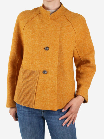 Orange knitted button-up jacket - size Brand size 1 Coats & Jackets Oska 
