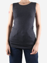 Load image into Gallery viewer, Grey sleeveless cotton top - size M Tops Brunello Cucinelli 
