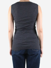 Load image into Gallery viewer, Grey sleeveless cotton top - size M Tops Brunello Cucinelli 
