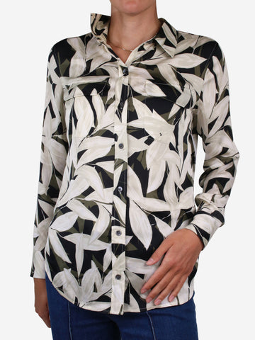 Cream floral shirt - size S Tops Equipment Femme 