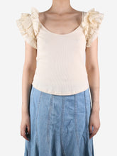 Load image into Gallery viewer, Cream ribbed scoop-neck top - size M Tops Ulla Johnson 
