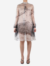 Load image into Gallery viewer, Grey printed see-through dress - size UK 12 Dresses Mary Katranzou 
