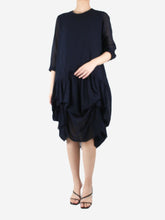 Load image into Gallery viewer, Blue wool blend dress - size M Dresses Morgane Le Fay 
