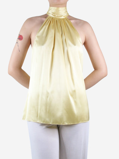 Yellow sleeveless neck-tie top - size L Tops Ramy Brook 