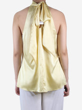 Load image into Gallery viewer, Yellow sleeveless neck-tie top - size L Tops Ramy Brook 
