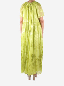 Stine Goya Green tonal floral chiffon dress - size M